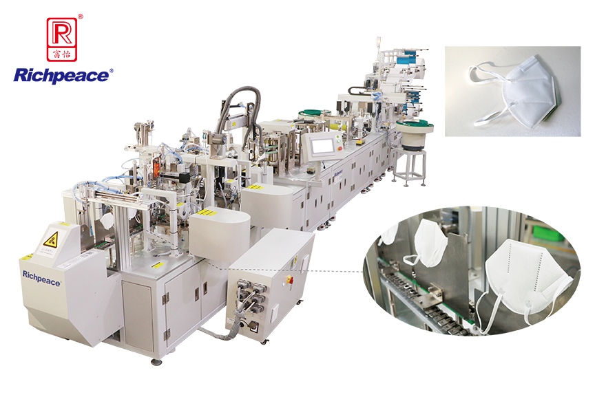 富怡折疊口罩一拖一生產(chǎn)線（焊頭帶）
