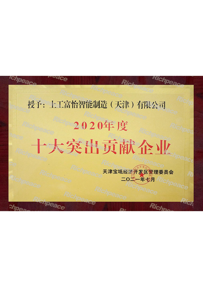 2020年度十大突出貢獻(xiàn)企業(yè)